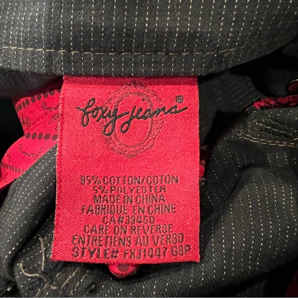 Foxy Jeans Y2K pinstripe high rise jeans size 11 - Picture 5 of 9